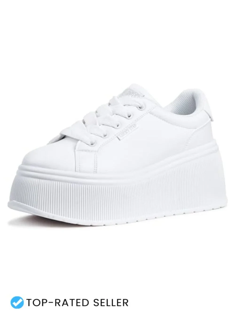 Retro Platform Wedge Sneakers, Lace-Up Low Top Casual Walking Shoes